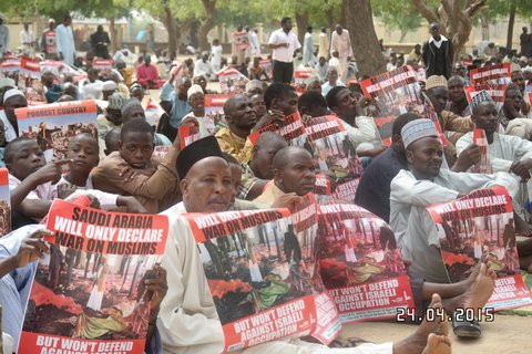 Thousands protest against Saudi military offensive in Yemen held in Kano, Nigeria / Pics